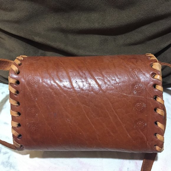 SMALL VINTAGE SADDLE LEATHER HANDBAGS - Picture 4 of 5